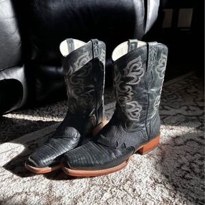 J.B. Dillon Black Western Leather Boots